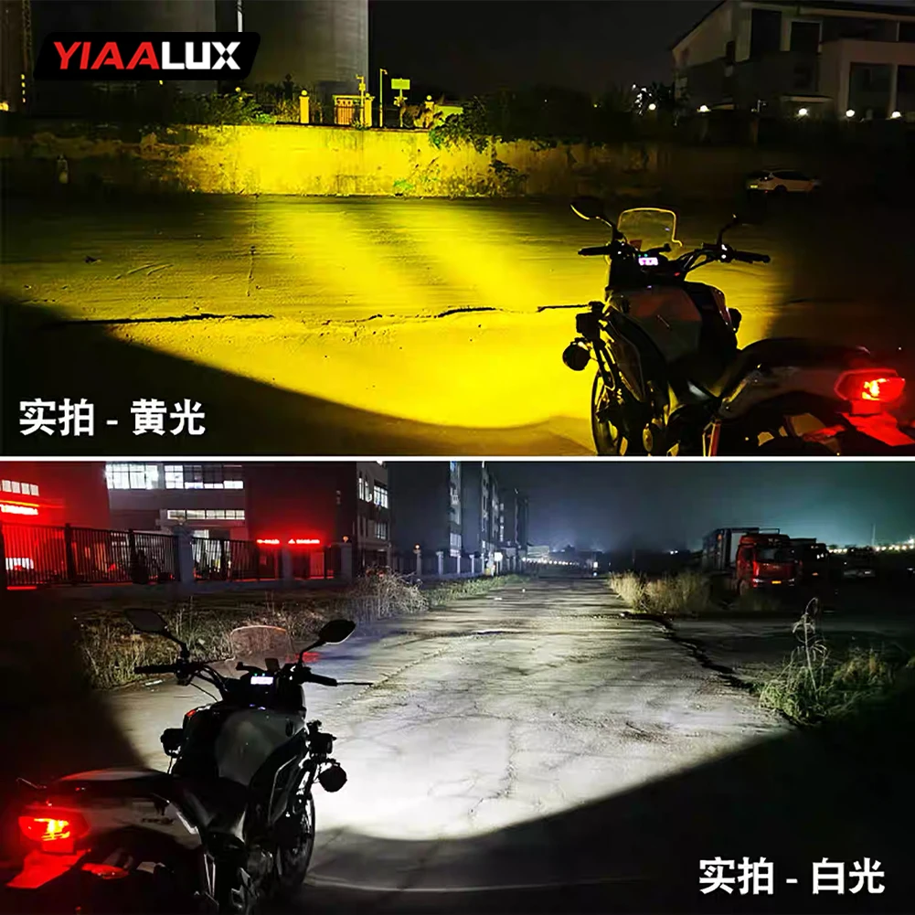 product new arrival 374 75w motorcycle led driving light super bright amber white spotlight for motorcycle fog driving light-3