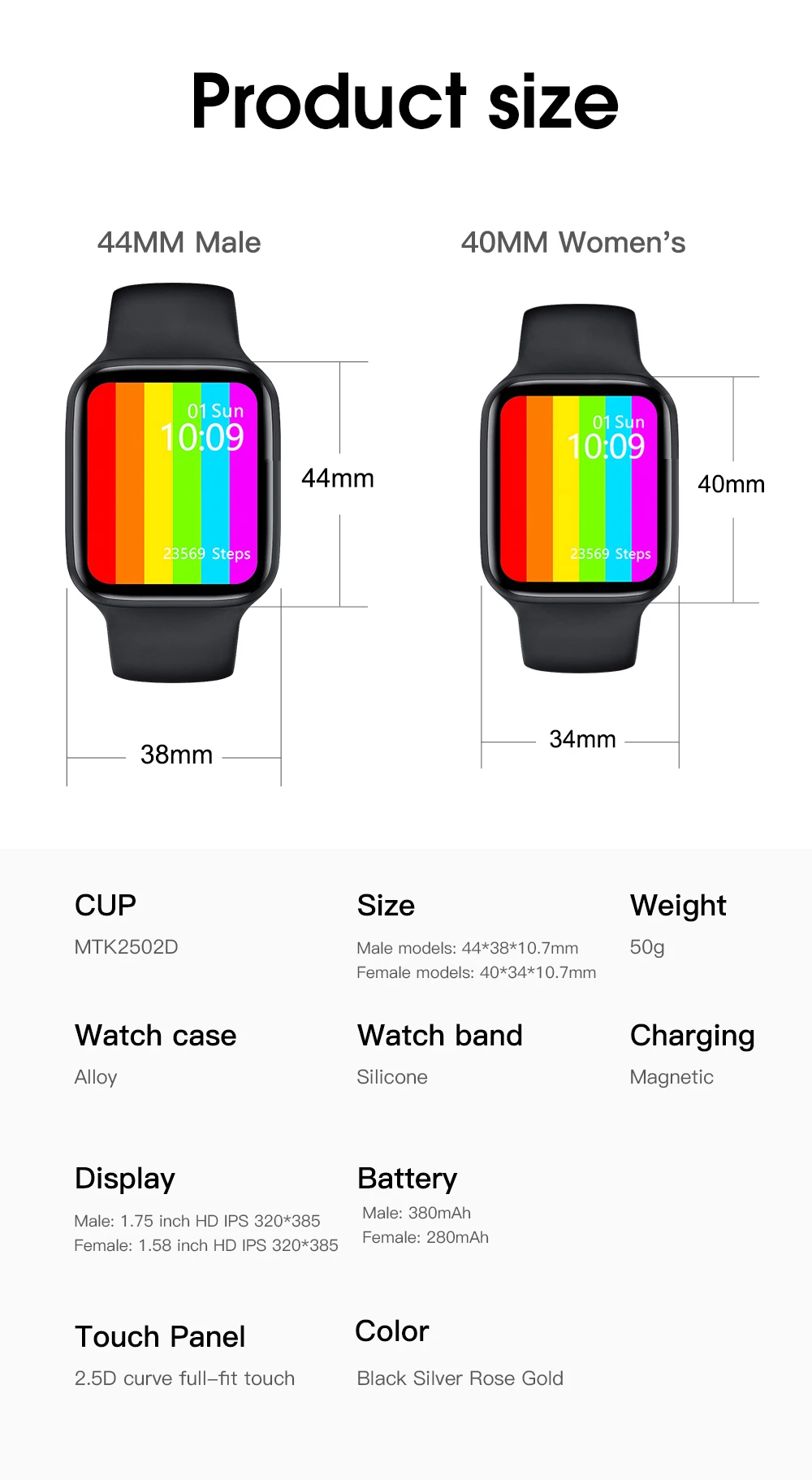 Originele Iwo W26m Slimme Horloge 1.58 Inch Scherm 40mm Smartwatch Speciale  Vrouwen Ondersteuning Bt Oproep Smart Horloge Vs W26 Iwo - Buy Iwo W26m  Smart Horloge,40mm Smartwatch,Kleine Size Vrouwen Slimme Horloge Product