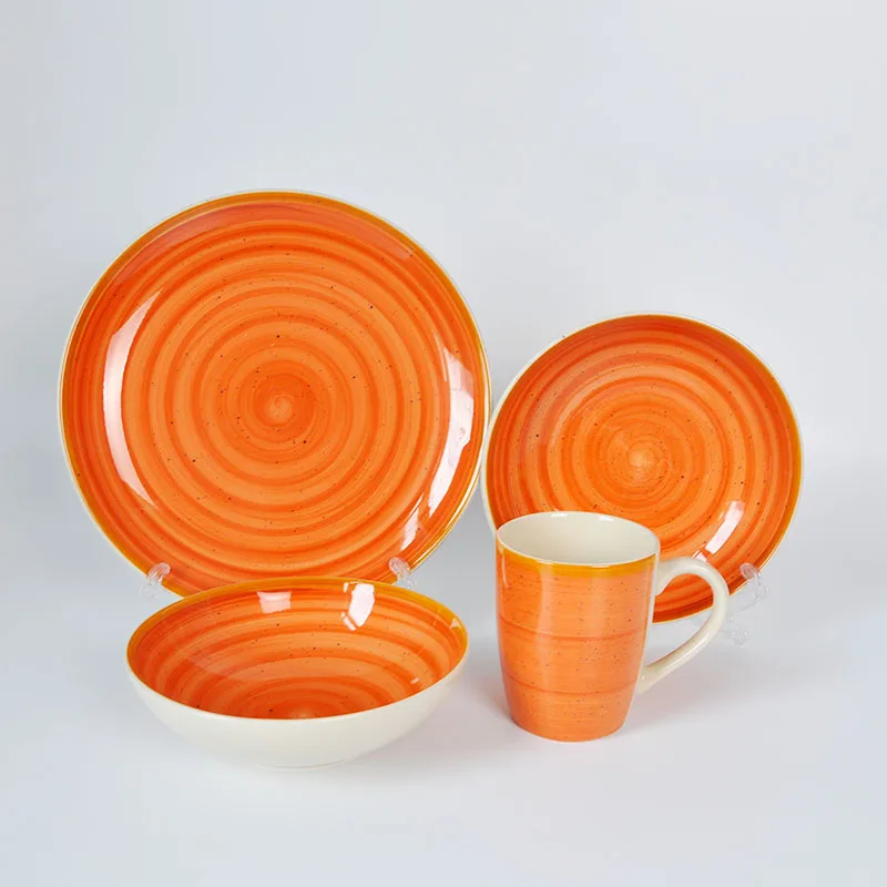 orange dish sets