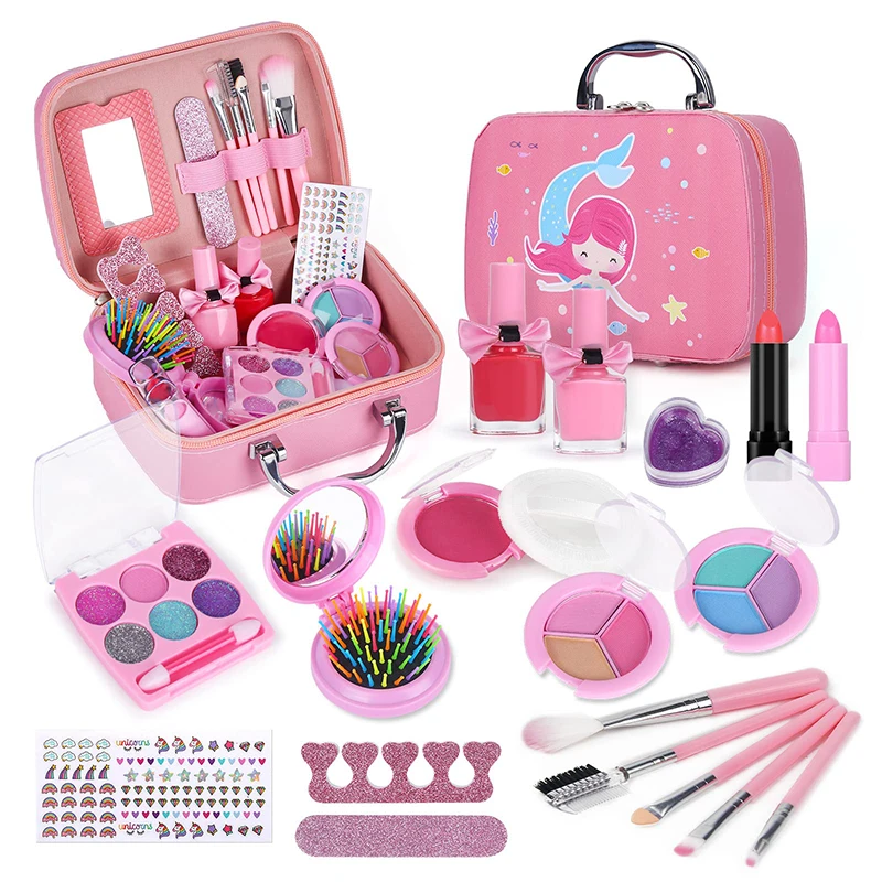 Kids Makeup Kit For Girls Safety Bpa-free Girls Make Up Washable Non ...