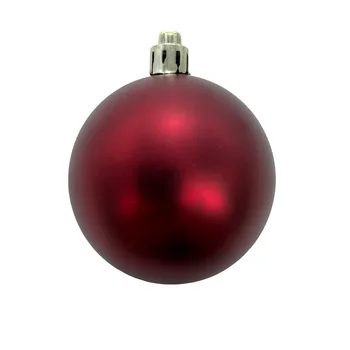 Red Matte Shatterproof Plastic Christmas Tree Ball Ornaments