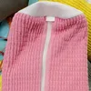 Pink + white regular zipper