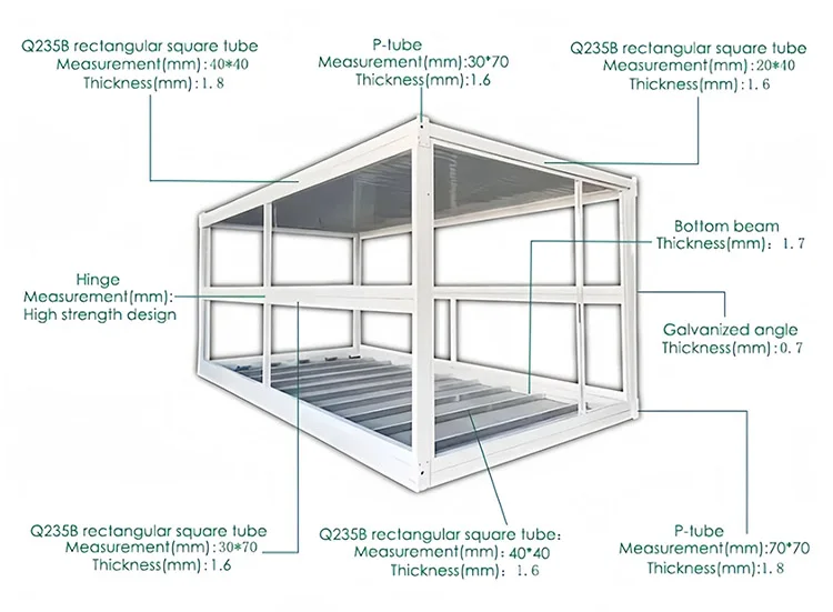 Ready to Ship Anti-Seismic Mobile Prefabricated Home Stackable Hurricane Proof Prefab Folding Container House in Turkey