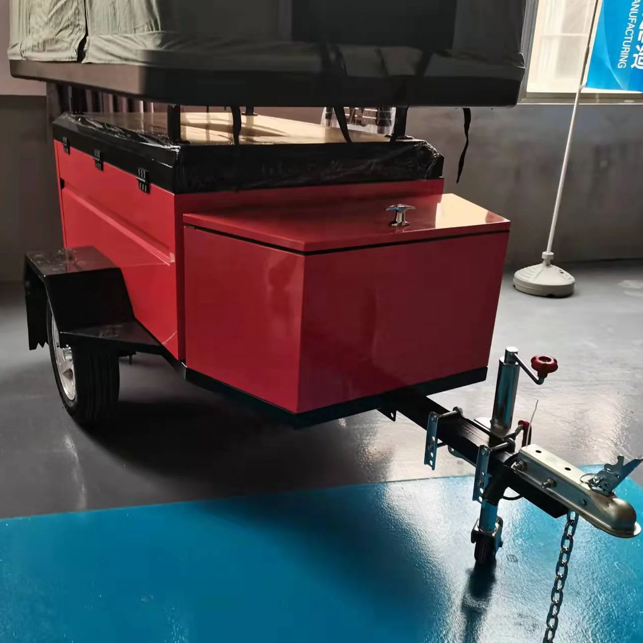 Jiifeoo Vehicle Transport Trailer Small Cargo Trailer for Car Small Road Camping Trailer