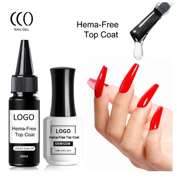 CCO OEM Customizable Nail Gel Hema FreeBase Coat Factory Direct Soak-Off Clear Gel with Super Shine No Colors No LED Lamp 1kg