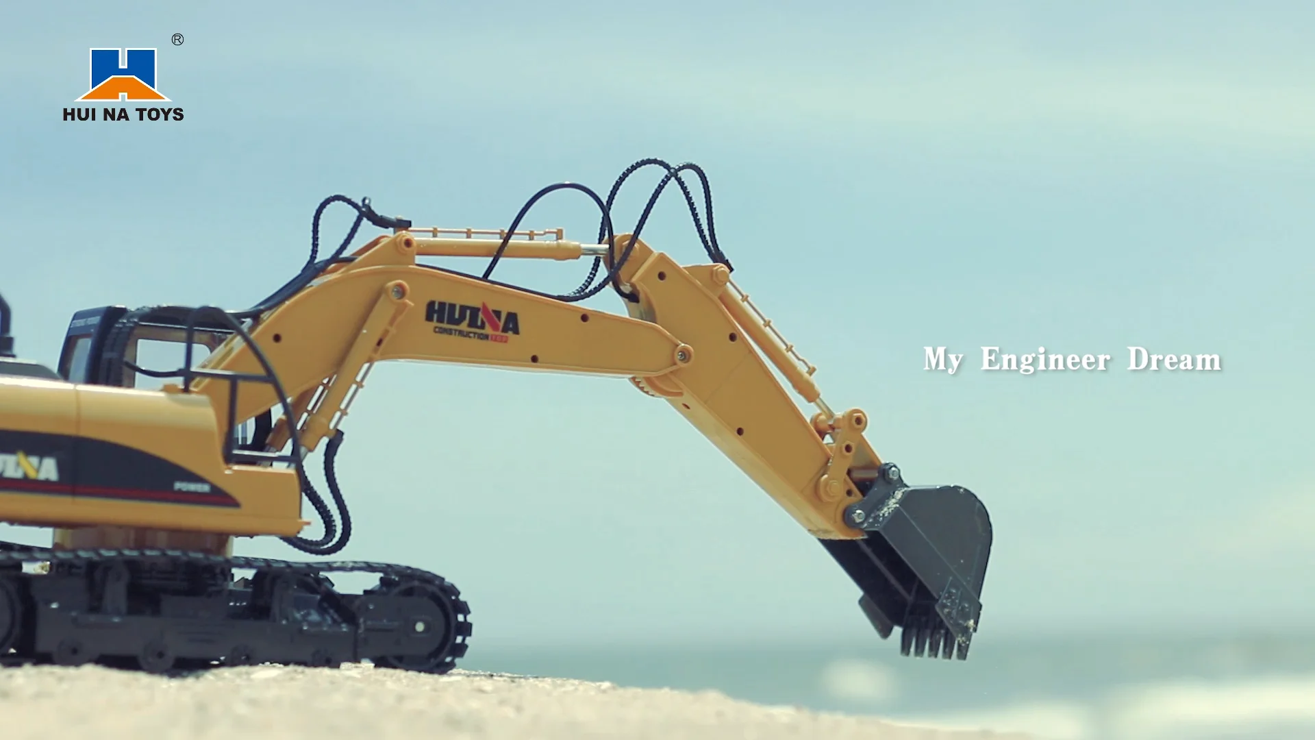 Huina Excavator 1/14 Engineering Vehicle Model Car 23ch Full-metal ...