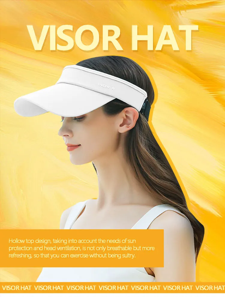 Wholesale Girls Outdoor Running Sun Visor Hat Beach Hats Women Uv
