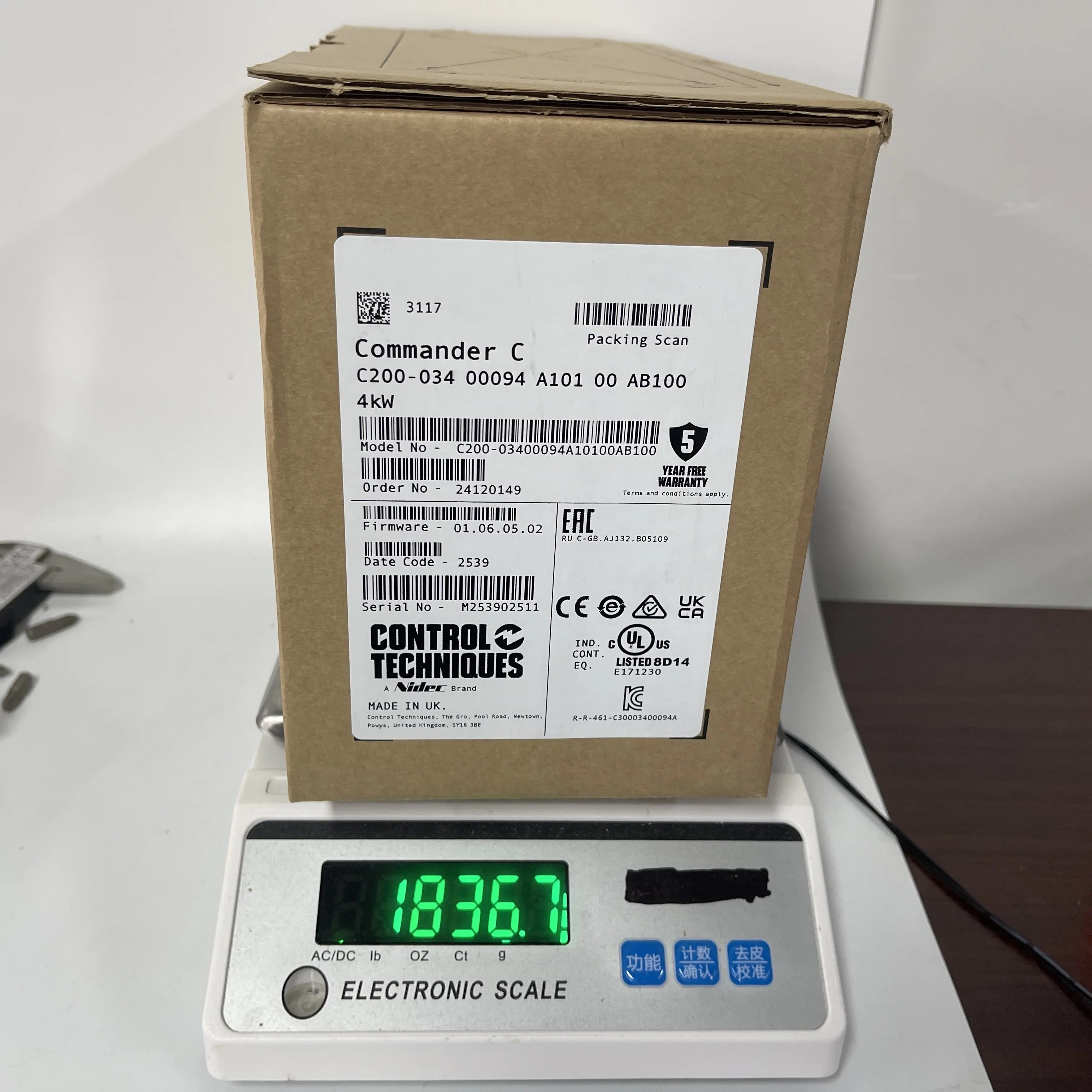 Nidec Control Techniques Variable Frequency Drive (Inverter) C200-034 00094 A101 00 AB100 Nidec Control Techniques Variable Frequency Drive (Inverter) C200-034 00094 A101 00 AB100