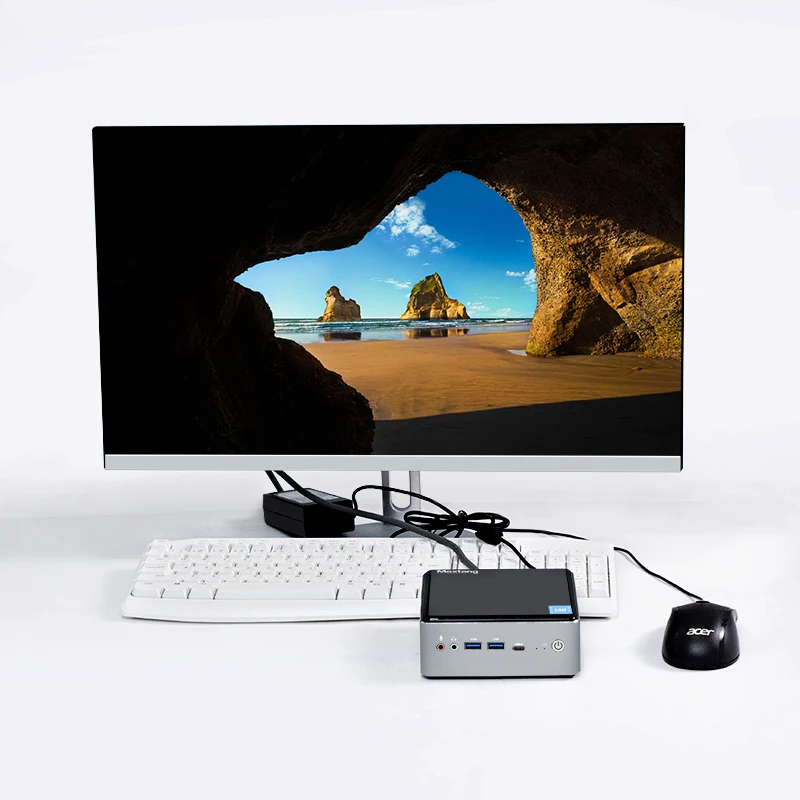 Desktop Computer Fanless Mini PC Windows 10 OEM/Linux with Intel