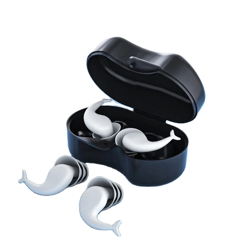 Reusable Noise Reduction Ear Plugs Water Proof Silicone Earplugs for Summer Swimming, Showering, Surfing, Water Sports