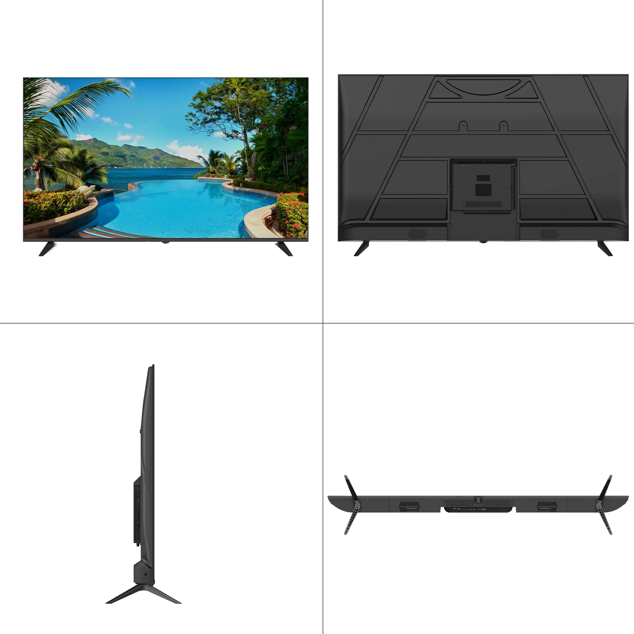 Small LCD 12V 32/55/70/85 Inch 120Hz LED 4K Android Smart TV for Hotel Use