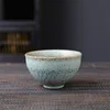 G ancient clay teacup 100ml-kiln turns blue