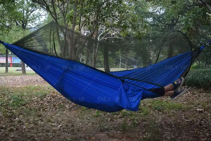 Comfortable Fabric Hammock With Mosquito Net Storage Bag Breathable Camping Hammock camping hammock