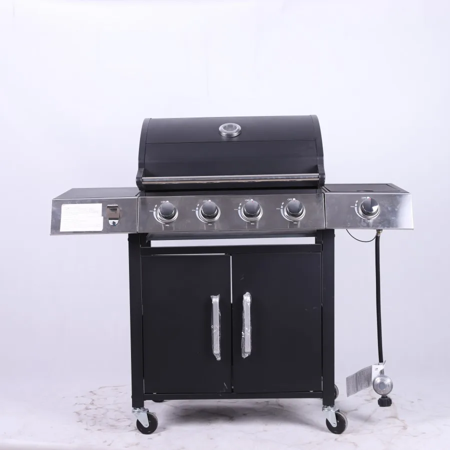 5 Burner Outdoor BBQ Propane Gas Grill Stainless Steel Gas Grills Barbecue for Patio Garden