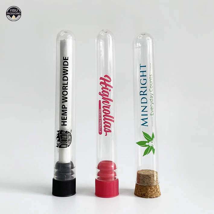 Прозрачная пластиковая пробирка с пробкой разных размеров