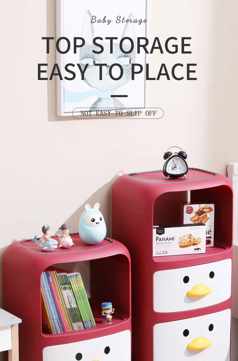 Household Goods Modern Cute Style Baby Clothes Toys Plastic Multifunctional Kids Storage Cabinet