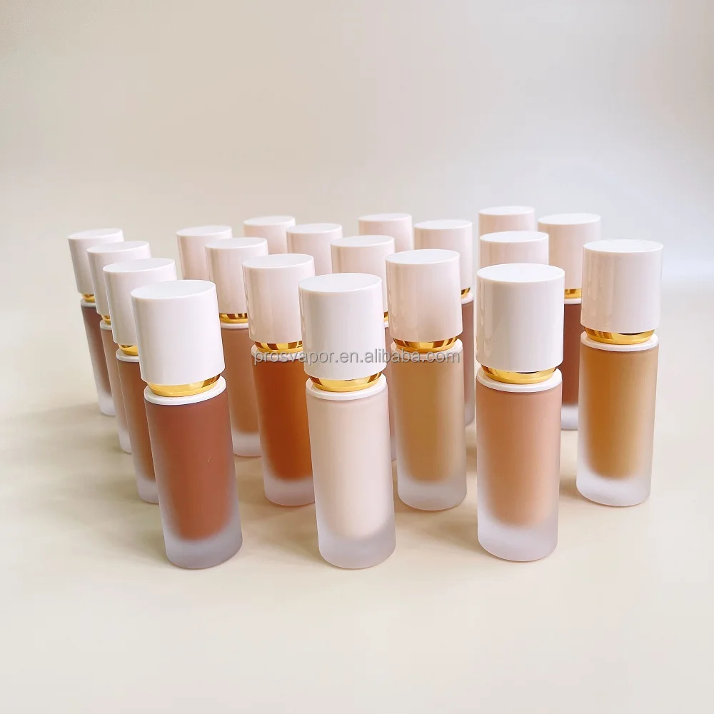 Wholesale Bulk Foundation Makeup 8 Color Liquid Make Up Foundation Light Dark Glass Luxury