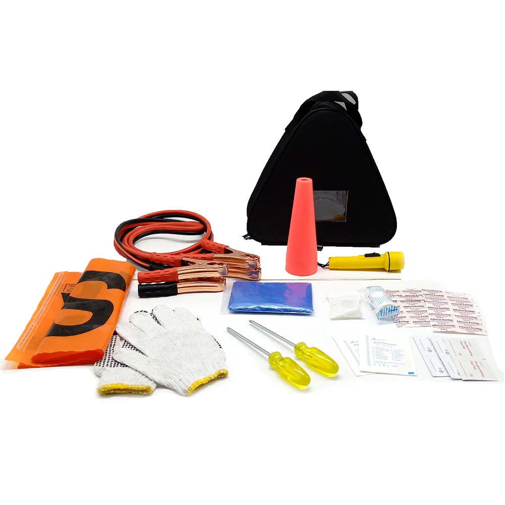 Portable Safety Auto Car Roadside Emergency Kit Road Trip Survival Kit