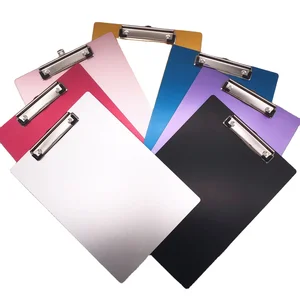 Wholesale Custom A4 Aluminum Clipboard Folder with Leather Custom Metals File Folder