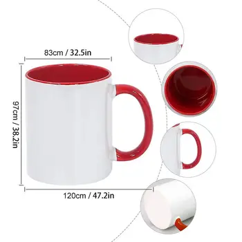 11oz quality C-handle coated white cup sublimation cup thermal transfer ceramic mug