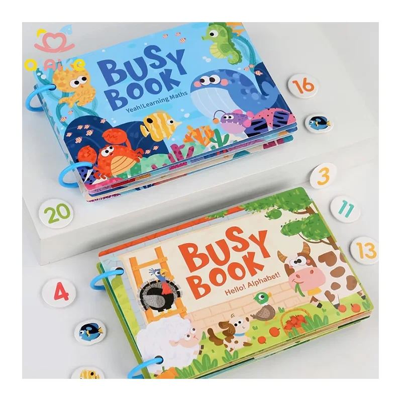 Unisex Kids Educational Fun Toys Paper Book Cognitive Game Early Education 3+ Small Quiet Book Logical Thinking Enlightenment