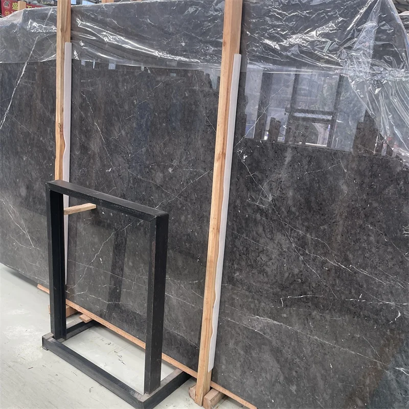 최고 품질의 스타 야오 그레이 대리석 슬래브 타일: 주거용 바닥 및 어두운 회색 대리석 벽 타일