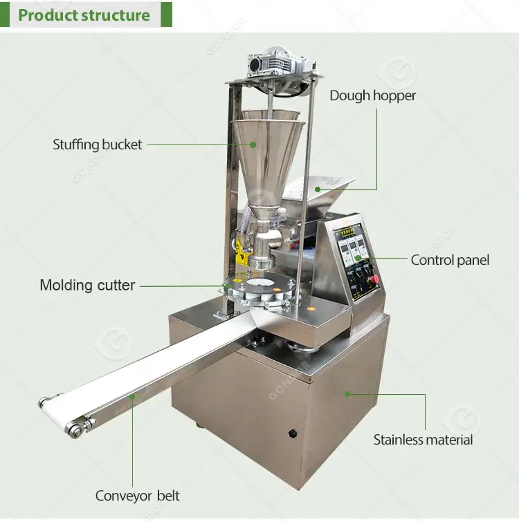 Commercial Round Bucket Bun Steam AutomaticMake Double Form Semi-Automatic  Flour Baozi Stuffing Machine