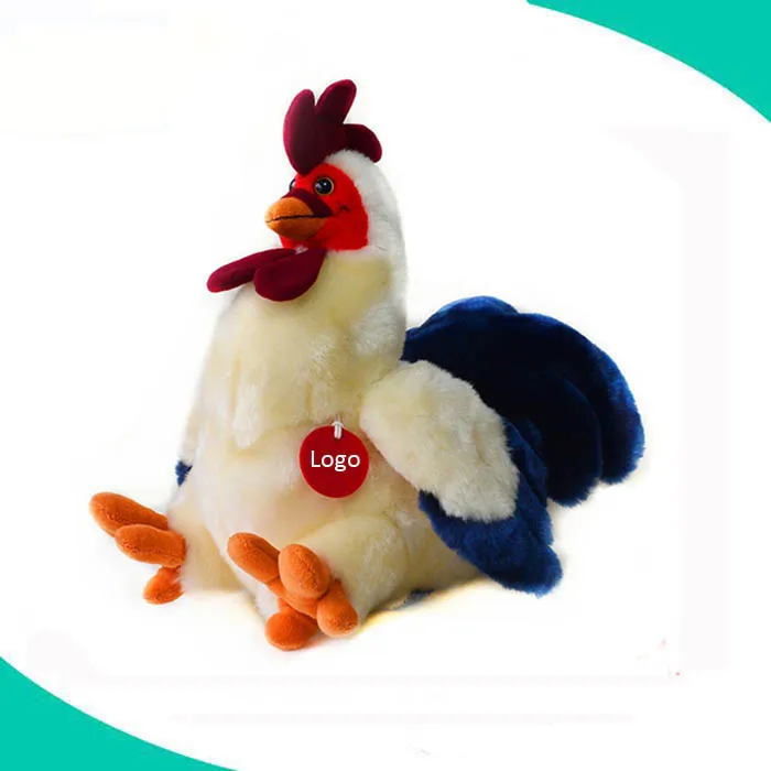 Factory Wholesale Custom Stuffed Standing  Plush Red Rooster Toy
