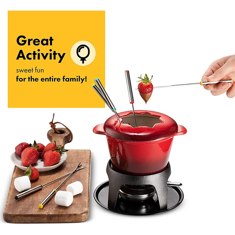 Высококачественный китайский чугунный набор для сыра и фондю