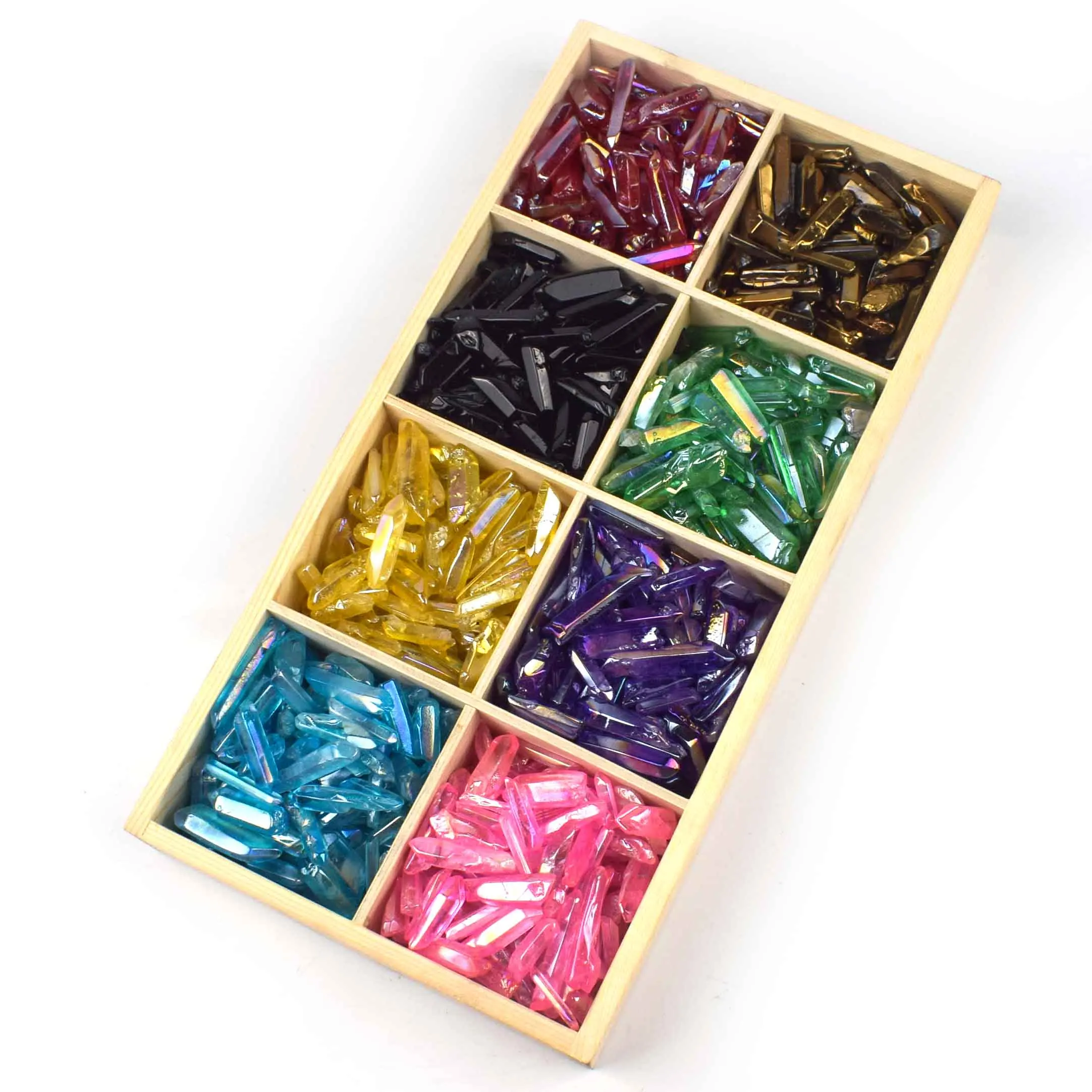 Оптовая продажа, 100 г, полированный Ангел Aura, прозрачный кварцевый кристалл, башня для исцеления