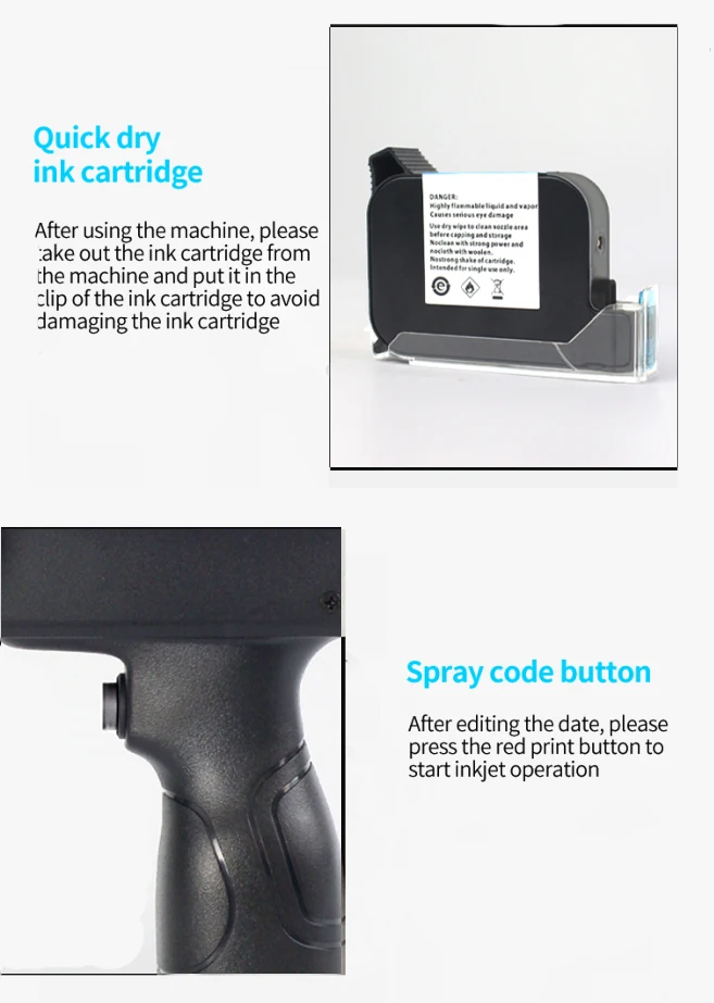 Portable Handheld Inkjet Printer Manual Printer for Small Carton Smart ...