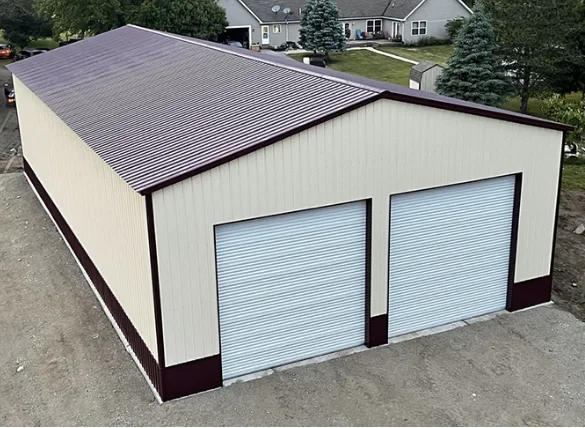 Easy Assemble Light Steel Structure Prefabricated Warehouse Metal Building Shed with Sandwich Panel Wall and Roof.
