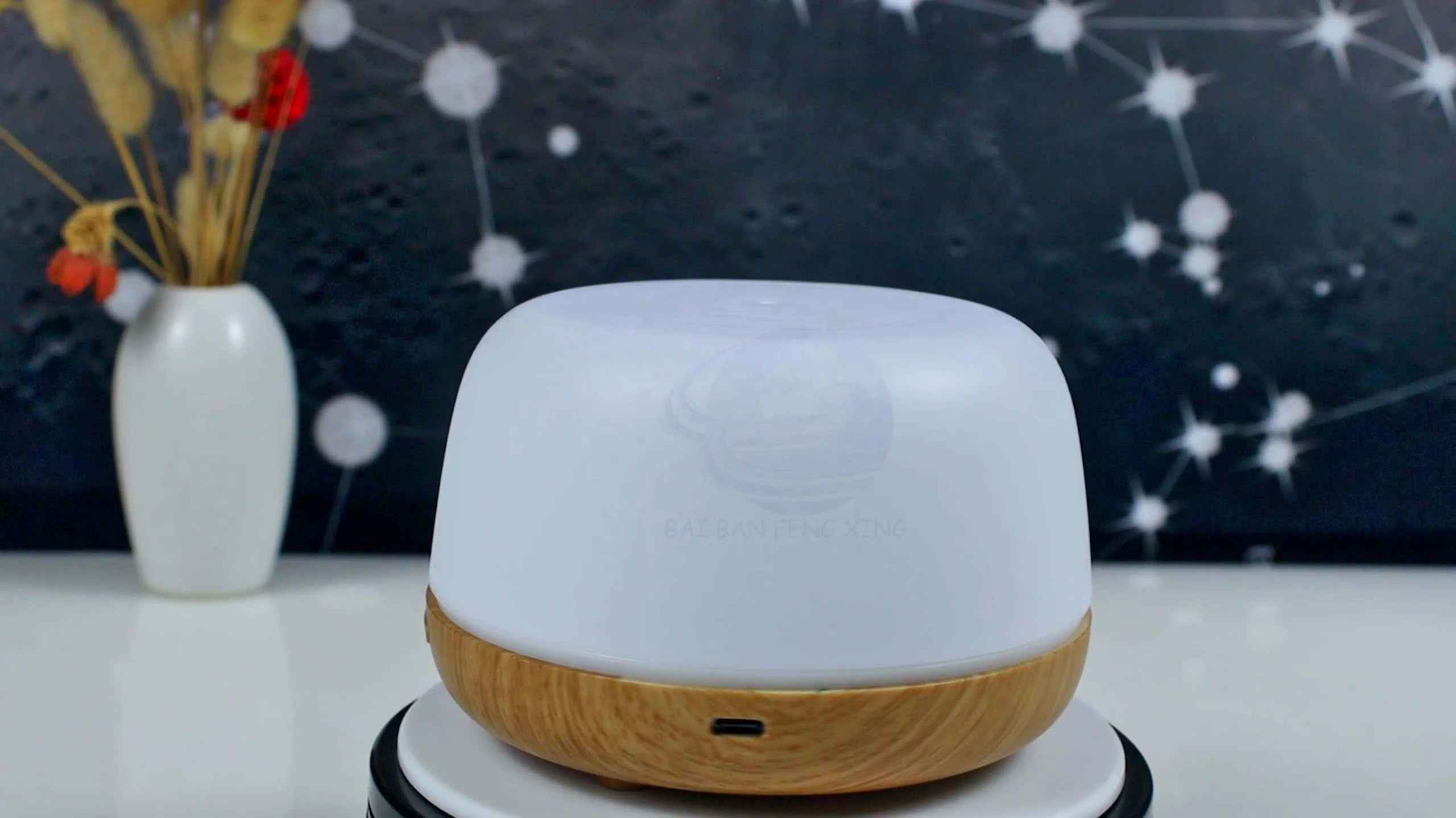 人気ミニ木目調加湿器 寝室 静音 アロマディフューザー 小型 エッセンシャルオイルディフューザー 6