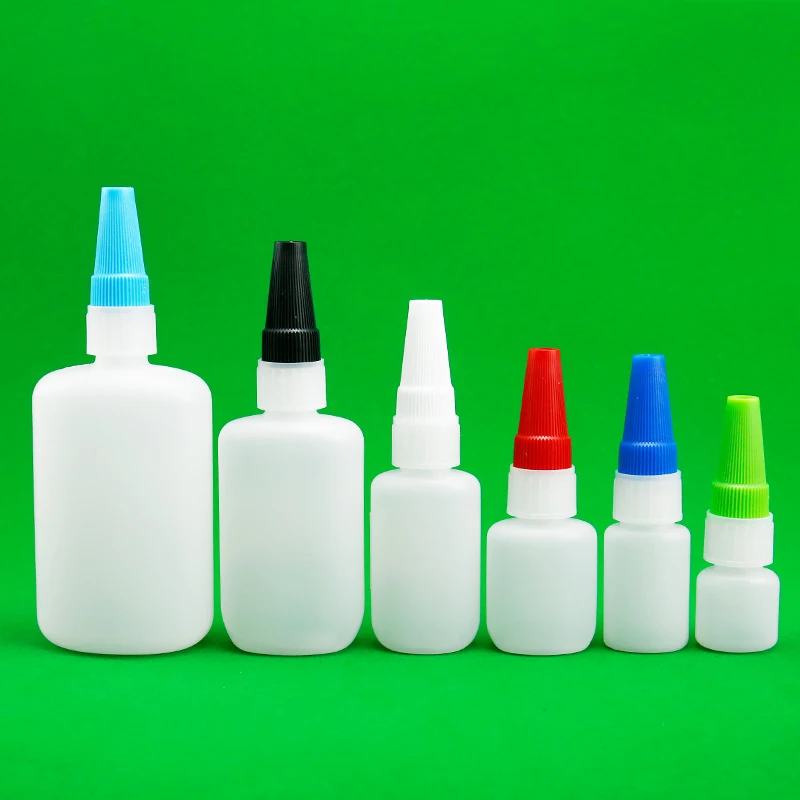 5 ml to 100 ml Plastic Glue Bottle with Screw Cap for Printing Surface Handling