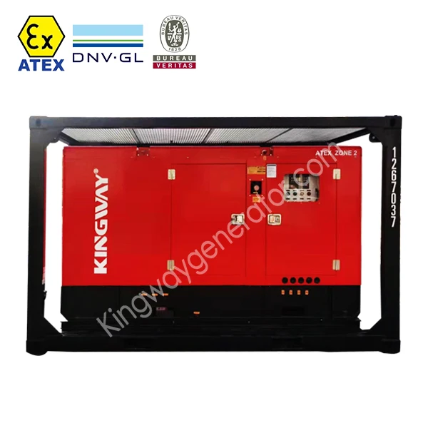 Rigsafe Generator ATEX CE DNV Explosion Proof Generator Zone 1 2 300KVA 10KV Three Phase With Stainless Steel Enclosure Case