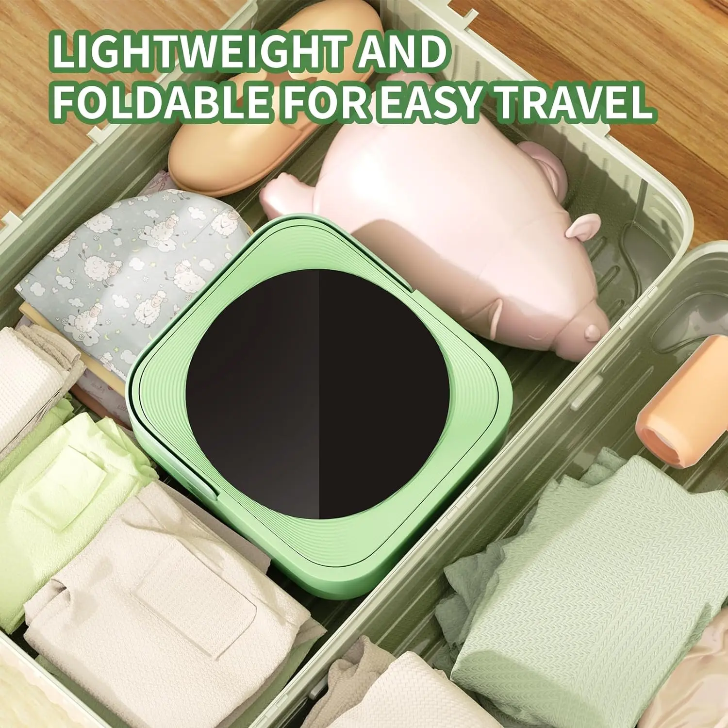 Foldable Portable Washing Washer Machine and Spin Dryer 11L Compact Mini Washing Washer Machine for Baby Clothes