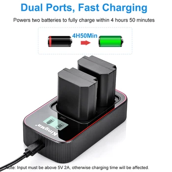 KingMa 2000mah NP-FZ100 Lithium Ion Batteries and Usb-c Charging Charger Kit for Sony Camera detail image