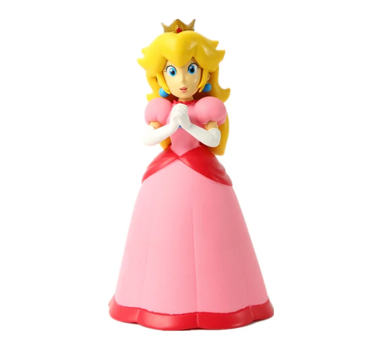 cartoon ornament 14cm Super Mario Action Figures Princess Peach action figure kids Toys christmas gift
