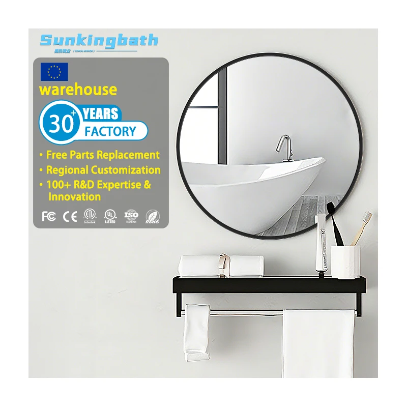 Aluminum Framed Mirror with High Definition Reflection and Clear Surface for Bathroom Bedroom Living Room Decor