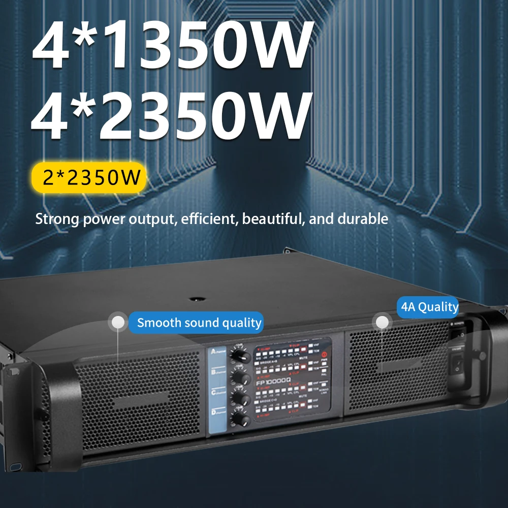 FP10000Q Class TD 4 Channels 10000 Watts Switching Power Amplifier Outdoor Audio 10000 Watt  Professional Subwoofer Amplifier