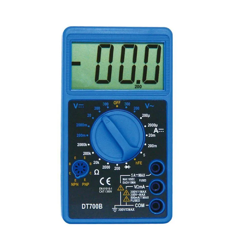 Pocket Digital Multimeter DT700C with Large Display Screen and Temperature Function