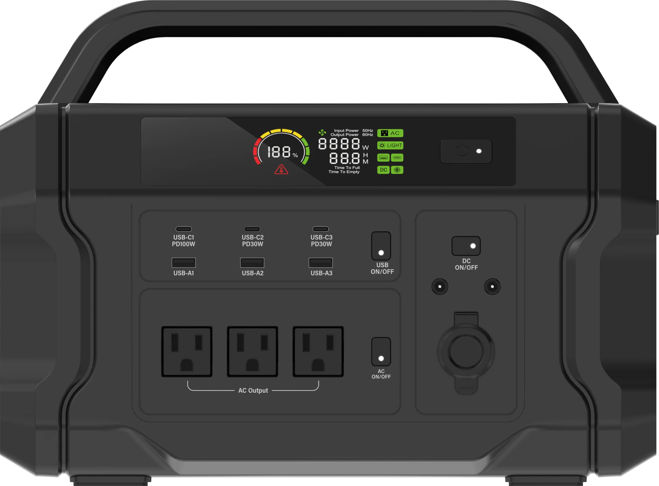 Us Version Lifepo4 3600w 5120wh Pd100w*2 Pure Sine Wave Inverter With