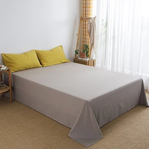 KOSMOS Bedding Different Color Washed Cotton Bedsheets Bed Sheet Flat Sheet