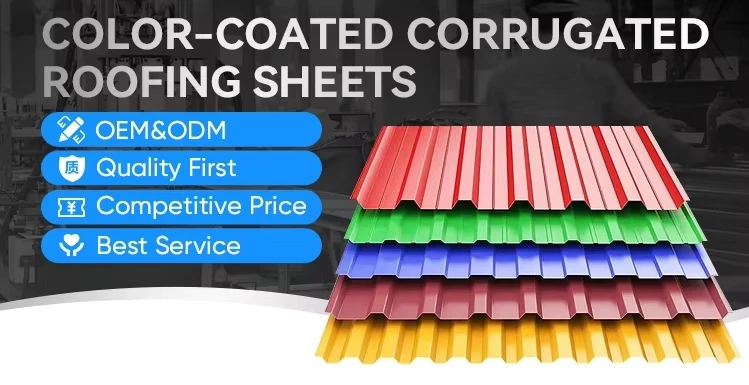 High Strength Galvanized Roofing Sheet PPGI Color Coated Corrugated Metal Steel Roof Sheet