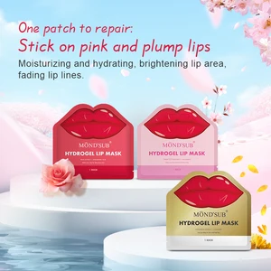 Private Label Gel Jelly Organic Custom Hydrogel Lipmask Plumping Vegan Care Collagen Hydrating Pink Lip Mask