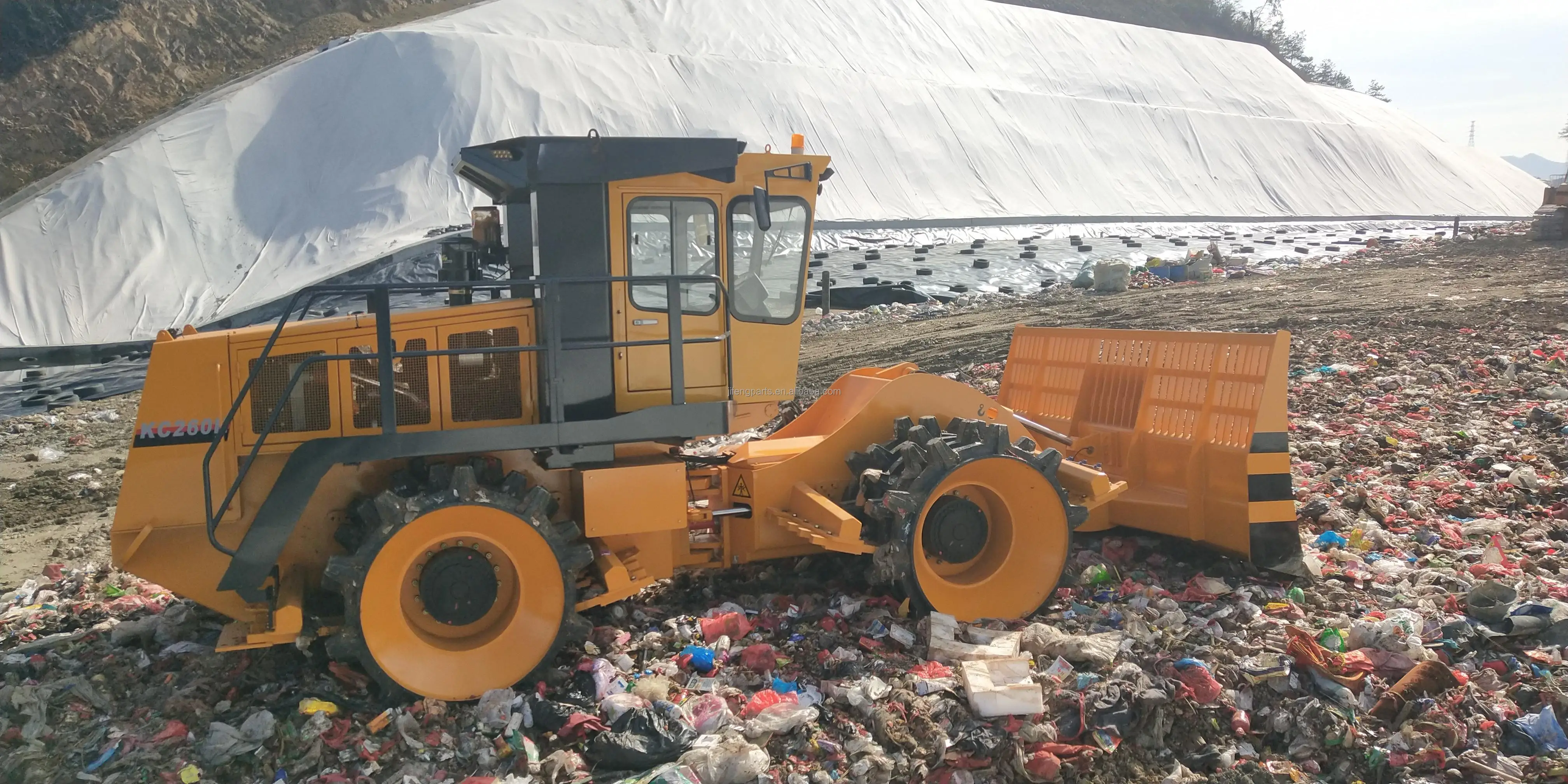 Competitive Price Full Hydraulic 26 TON 28 TON 30 TON Trash Compactor for Sale factory