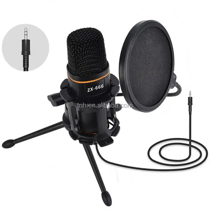 USB-ZX666 Condenser Microphone - Ideal for Streaming & Gaming