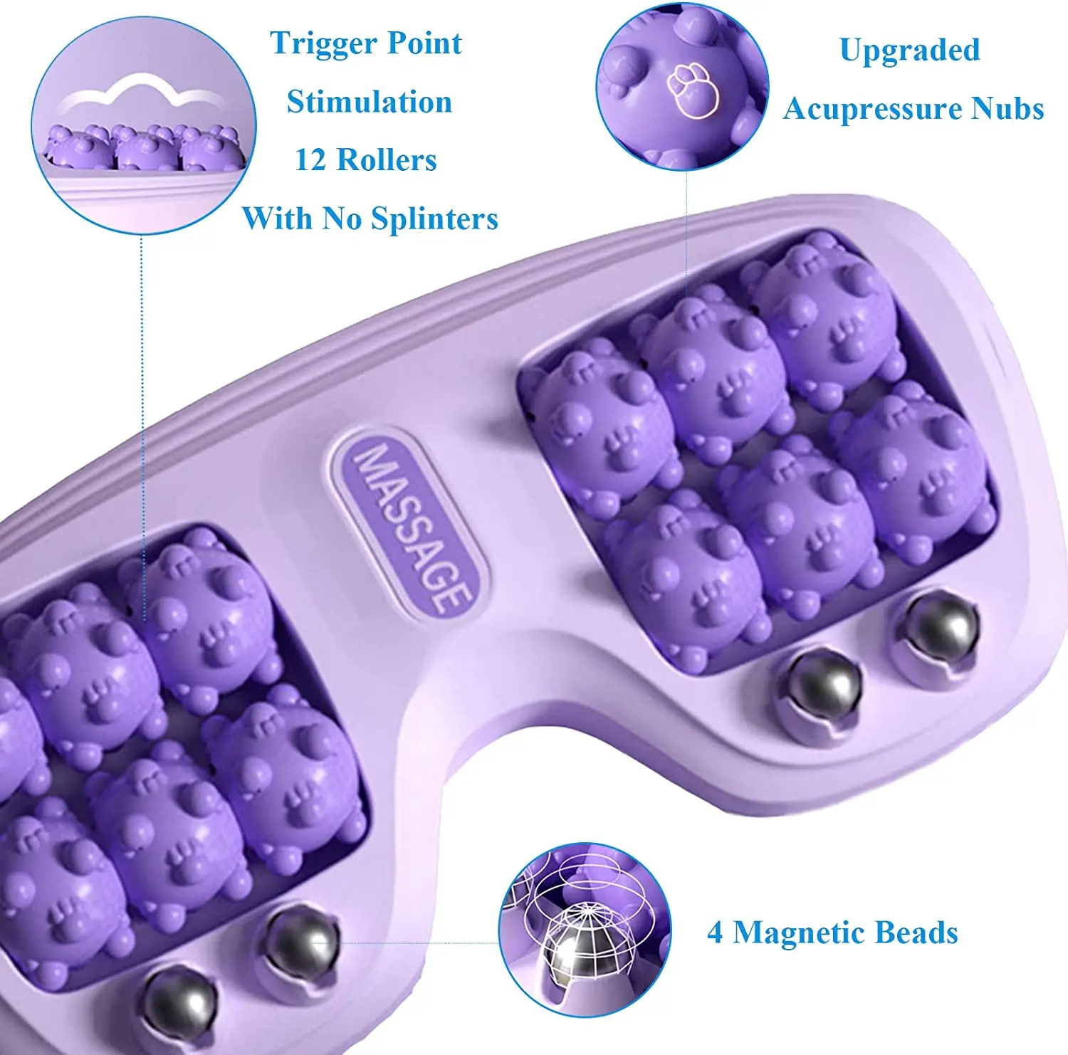 odm rolling massage beads health protection instrument foot massager machine tool foot massage roller mat-2