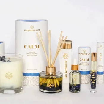 Custom Recycled 100_ Cylinder Cardboard Kraft Candle Fragrance Paper Tube Packaging Cardboard Round Box Tube With Custom Size