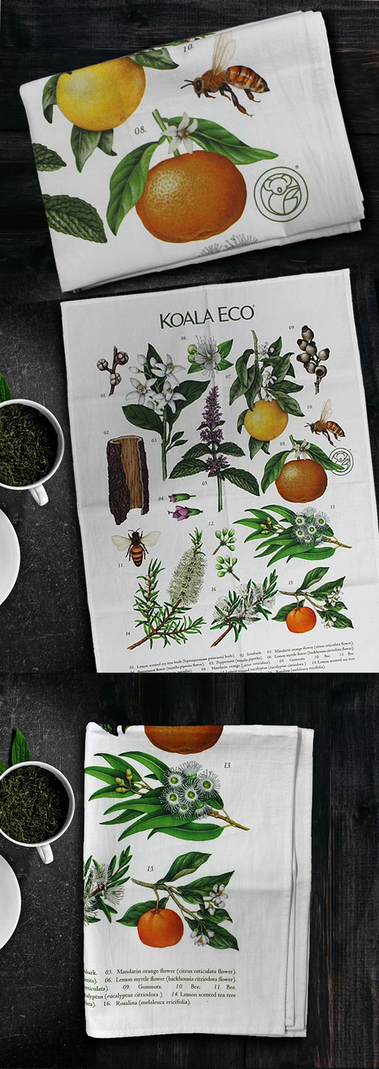 Beautiful And Durable Tea Towels Customize Print Dish Towel Print